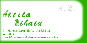 attila mihaiu business card